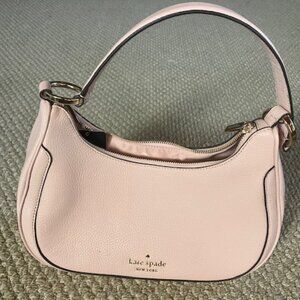 Kate Spade Purse Rose Smoke Leila Pebbled Leather Shoulder Bag
